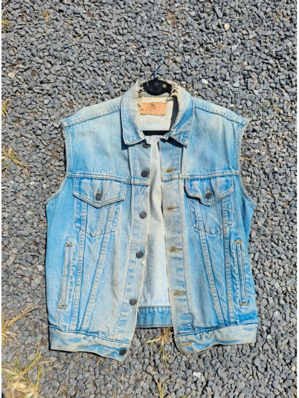 Distressed vintage 80s Levi's Jean Vest